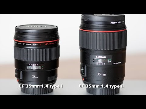 Canon EF 35mm 1.4L I vs II lens comparison