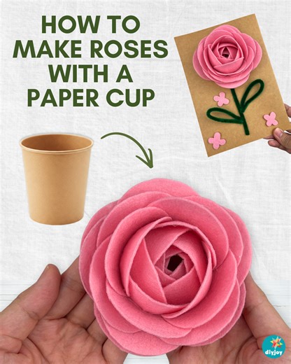 DIY Roses With a Paper Cup | Easy Flower Crafts