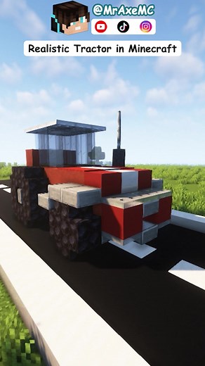 How To Build a Tractor in Minecraft #minecraft #minecrafttutorial #minecrafthacks #fyp