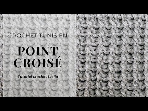 Point au CROCHET TUNISIEN croisé ⭐️ Bases du crochet 🧶 Finitions PARFAITES 🧶 Tuto crochet gratuit