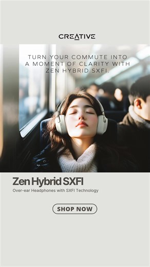Take Your Commute Time to Reset & Stay Consistent with Zen Hybrid SXFI ✨ Turn every ride into a moment of clarity, block out distractions and focus on your goals while enjoying immersive sound. | Creative Labs | Facebook