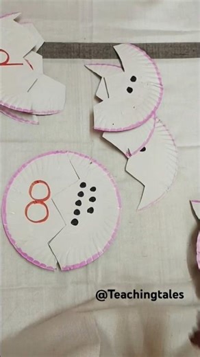 number counting and matching teaching aid #bestfromwaste #teachingtales crea #creativeteaching