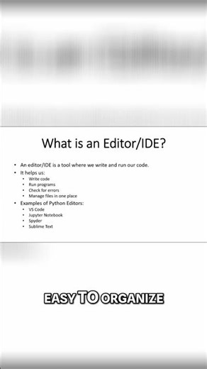 python coding :An editor or IDE