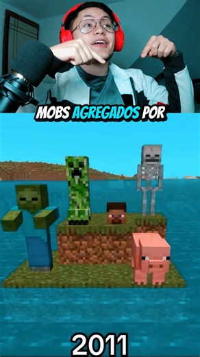 MOBS AGRAGADOS POR AÑO! | #shorts #minecraft #minecraftbedrock #minecraftjava