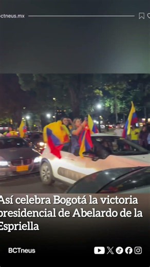 Simpatizantes de Abelardo de la Espriella salieron a las calles de Bogotá para celebrar su victoria