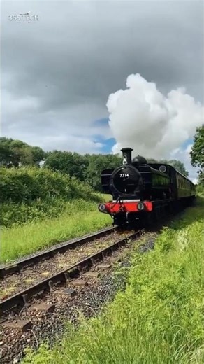 Powerful Steam Train Passing Through Nature 🚂💨 | Cinematic View #Shorts