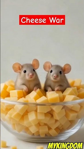 "Tiny Mice CHEESE Feast — Cutest Food Fight Ever!"