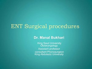 ENT Surgical procedures - SlideServe
