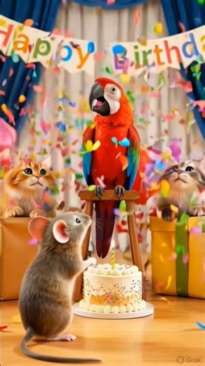 🎁 Funny Animal Birthday Surprise #FunnyAnimals #CutePets #ShortsViral #BirthdayParty #birthdayevent