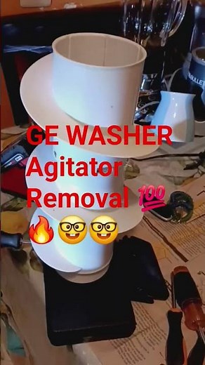 GE washer Agitator Removal 🔥🔥💯👍 #quickdrying #homeappliance #washerdryer #dryerrepair #laundry