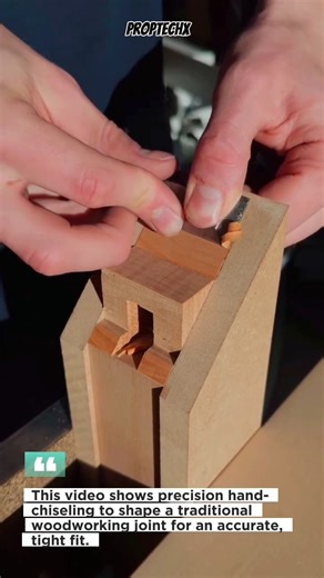 Perfect Wood Joint With Hand Chisel | Precision Traditional Woodworking