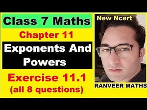 Class 7 Maths - Exercise 11.1 | Ex.11.1 Class 7 | Exponents And Powers | Ranveer Maths 7