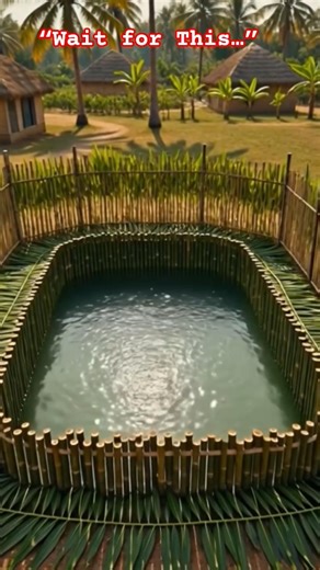 Impossible Bamboo Pool Transformation 🔥 #shorts #art #bamboo #pool