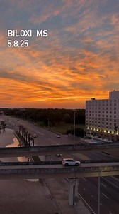 Stunning sunset tonight over downtown Biloxi. Bonus was seeing the Biloxi Schooner sail by! | Meteorologist Eric Jeansonne