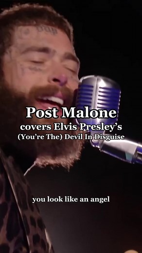 @Post Malone ~ sounds like an angel ~ in his rendition of Elvis’ “(You’re The) Devil In Disguise” at last night’s #ChristmasAtGraceland performance! 🎄🎸 #PostMalone #ElvisPresley #Elvis #DevilInDisguise #RockNRoll #UMPGSync