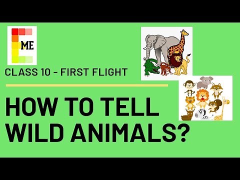 How to Tell Wild Animals? | Class 10 poem 4 explanation with poetic devices