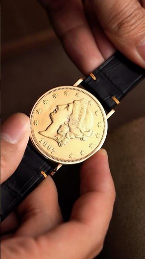 PIAGET Twenty Dollar Gold Coin Watch with JU Custom Alligator Strap #watch