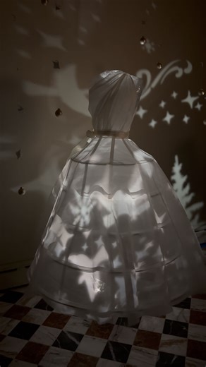 Gunnar Deatherage on Instagram: "Making a Dress that looks like magic ✨ #ad Every year we like to approach a tree in a different way, and this year I wanted to create a dress that appears to float, and glow! I used my @cricut Maker 4 and Cricut Design Space to bring this idea to life and push my creativity a little further this holiday season. #cricutmade #dresses #diy #sewing christmas holiday"