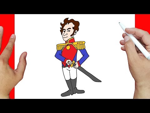 How to draw Simon Bolivar step by step | Easy drawings