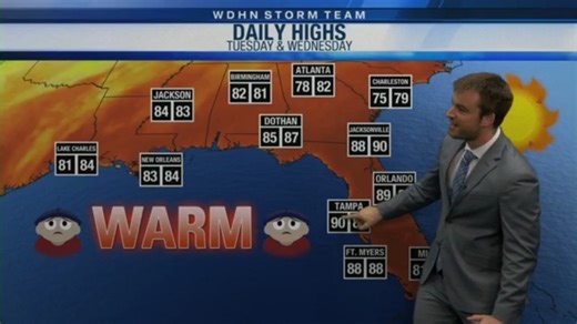 Temperatures up and down for the next week, strong storms possible early Thursday