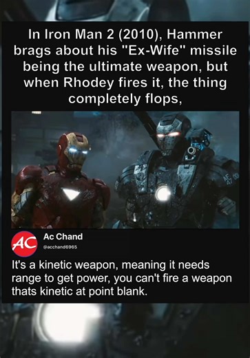 In Iron Man 2 (2010), Hammer brags about his