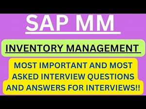 "SAP MM Inventory Management", Most Asked Interview Q&A of INVENTORY MANAGEMENT in SAP MM Interviews
