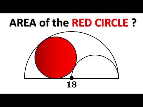 How to Calculate the Area of the Inscribed RED Circle | GEOMETRY PUZZLE