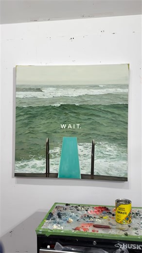 A D A M H A L L | In this painting the diving board is centered, steady, human made and everything beyond it is unpredictable, vast, indifferent. Love... | Instagram