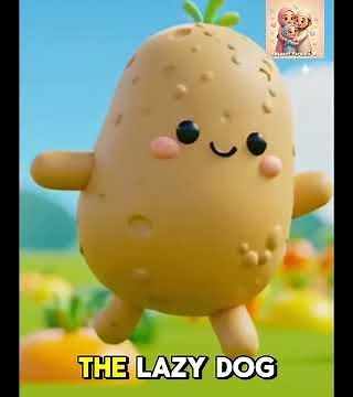 The Quick Brown Fox Sentence | Fun Learning Animation for Children #vegetable name