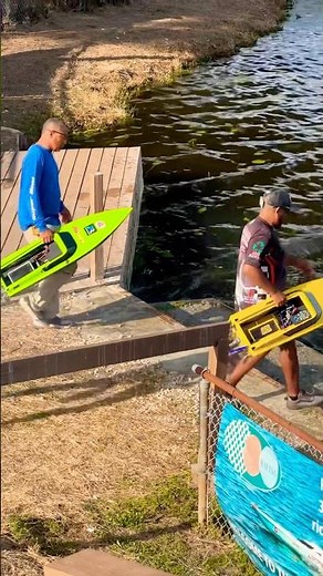 These RC boats destroy the water #rcboat #speed #shorts