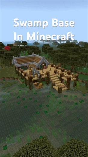 Swamp Base In Minecraft #minecraft #youtube #shorts #youtubeshorts #fypシ #fun #shortsfeed #short #if