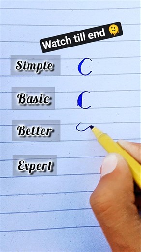 How to Write“C”✍️🔥|Simple vs Stylish vs Cursive(3 Ways)#shorts#shortsfeed#writing#calligraphy#art