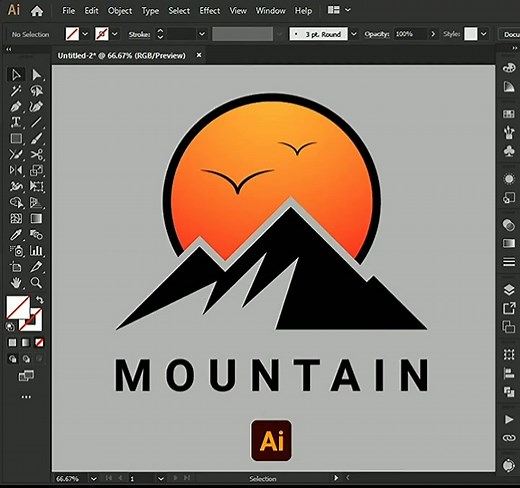 Mountain Logo Design Ideas and Tutorial