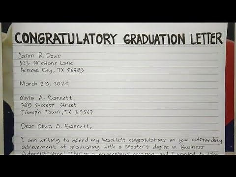 How To Write A Congratulatory Graduation Letter Step by Step Guide | Writing Practices