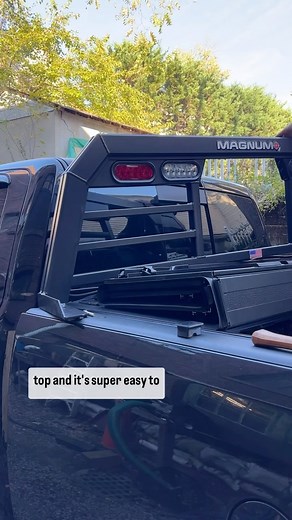 Check out how easy it is to put a @magnumtruckracks headache rack on your pickup truck! This thing looks great and has been super useful for hauling materials around and keeping them off the cab! I love the light wiring system, no cutting or splicing just simple plug and play. Check out the Magnum Rack line of products for some good USA made quality headache racks! #headacherack #ram3500 #make #truck #makeeverything | Make Everything
