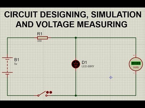 Proteus for beginners Tutorial #3 Circuit Designing, Simulation and Voltage measuring