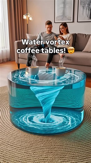 Inspiring Designs | These spinning water vortex coffee tables look absolutely stunning! 😱👏 #interiordesign | Instagram