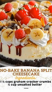 Dessert goals alert! 😍 Banana Split Cheesecake is the ultimate sweet treat mashup! 🍌🍓🍫 #bananasplit #cheesecakelove #DessertLovers Full recipe 👇💬 | All Recipes