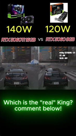 RTX 5060Ti 16GB vs RTX 5060 8GB - Which is better?