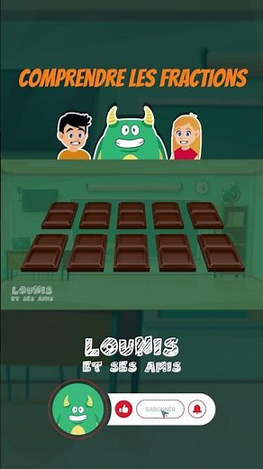 Comprendre les fractions facilement #learning #maths #animation #fractions #français