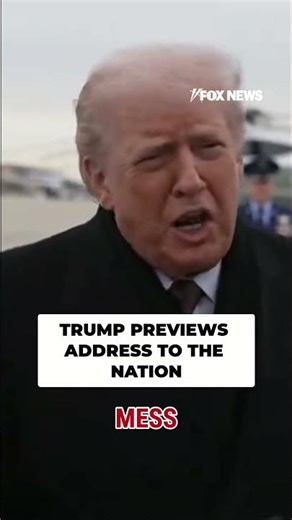WATCH: Trump gives preview of what he'll talk about during tonight's address #shorts #usa #trump #us