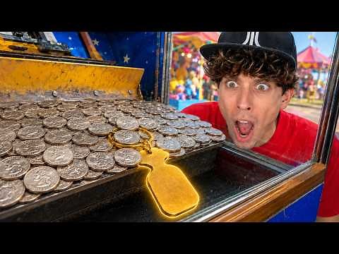 Can I Win The GOLD Prize From A Coin Pusher?