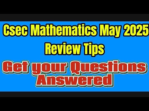 CSEC Maths Paper 2 exam 2025 review #csecmaths #maths #cxcmaths #education #school