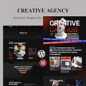 Creative Agency Elementor Template Kit | Modern Wordpress Website Template for Designers, Studios & Marketing Agencies - Etsy Canada