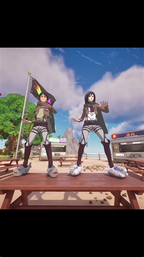 Beach Party Vibes with Eren and Mikasa!