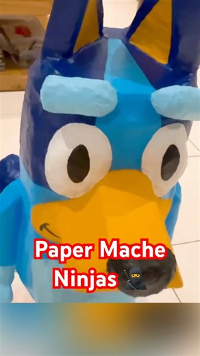 Giant BLUEY Toy Made from Paper Mache! #bluey #kids #papercraft