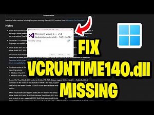 How To Fix VCRUNTIME140.dll Missing In Windows 11 or 10 - Step By Step