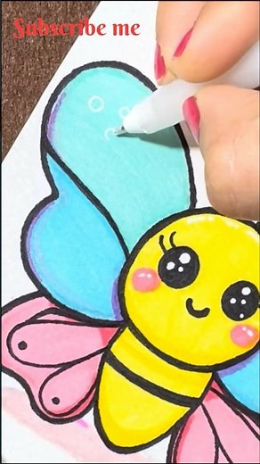 Cute Butterfly Drawing 🦋 | Relaxing ASMR Art Sounds & Calm Music #shorts