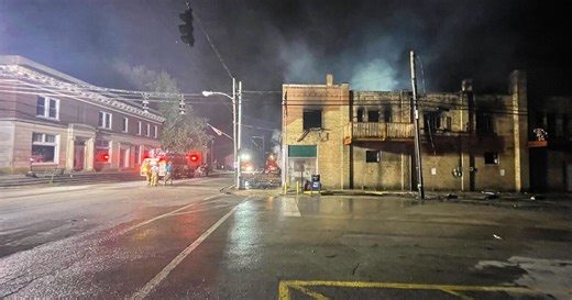 Neighbors watch downtown Millersburg buildings burn