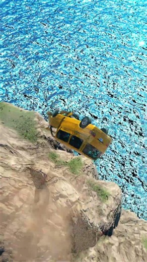 I Dropped a Yellow VW T4 Van Into the Deepest Canyon! 💀
